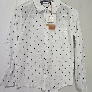 Sovereign Code White Long-Sleeve Patterned Men's Shirt